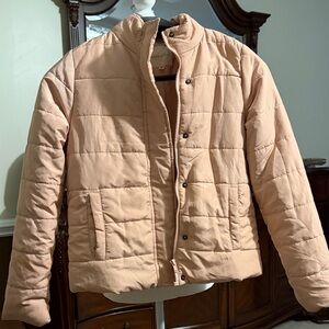 Copper Key Kids Puffer Jacket in Soft Peach